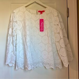 Lilly Pulitzer Ivory Eyelet Blouse